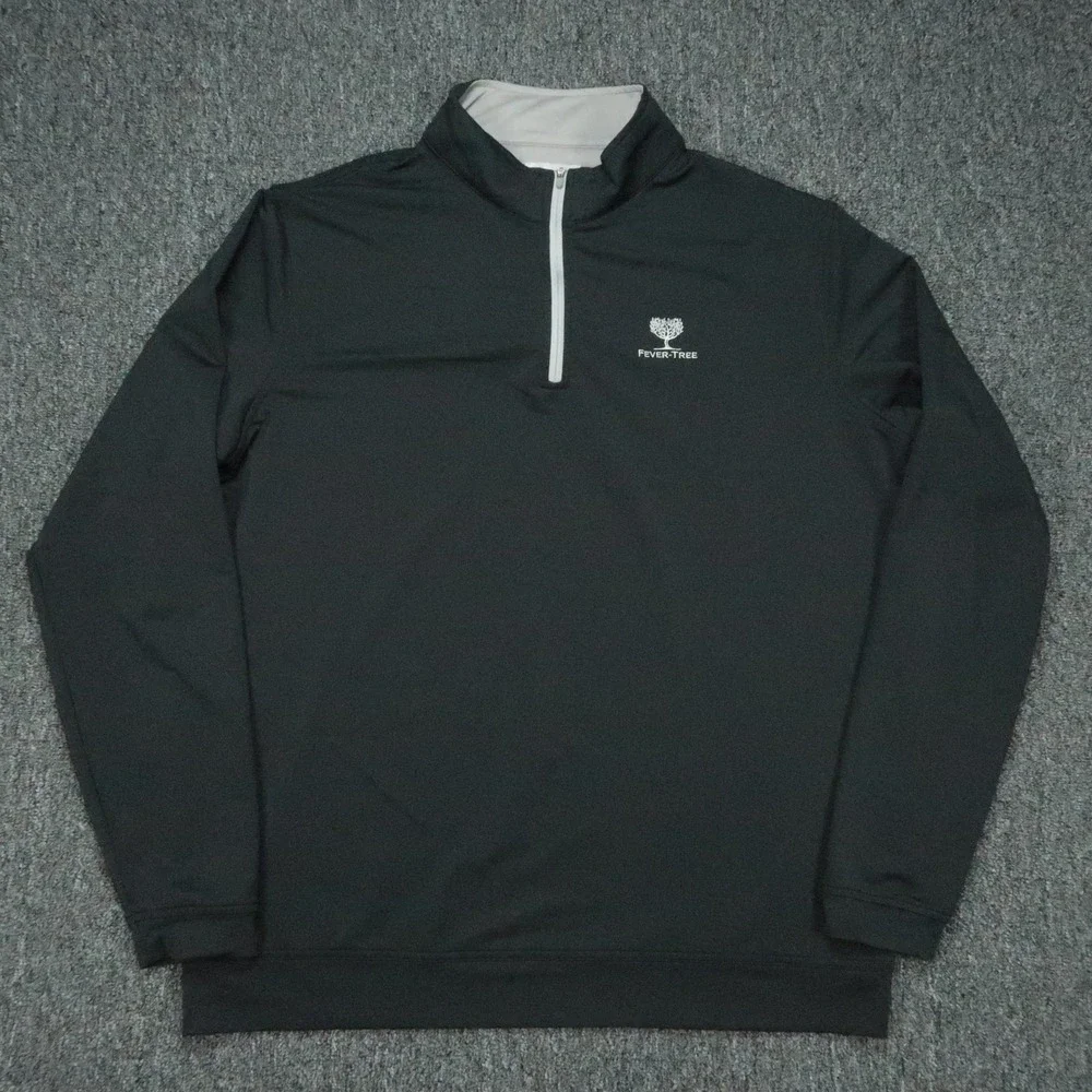 Peter Millar Pullover Mens XL Perth Performance Quarter Zip Golf Fever Tree